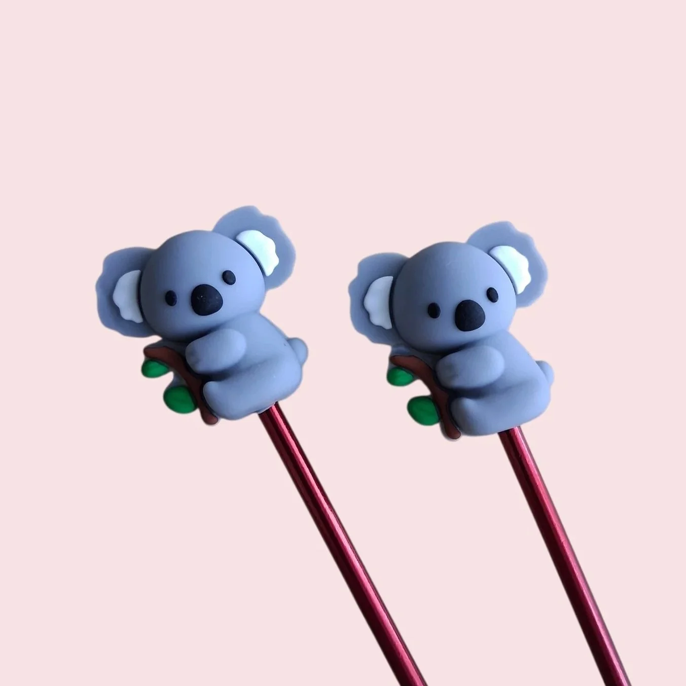 Embouts en silicone 3D pour aiguilles à tricoter koala