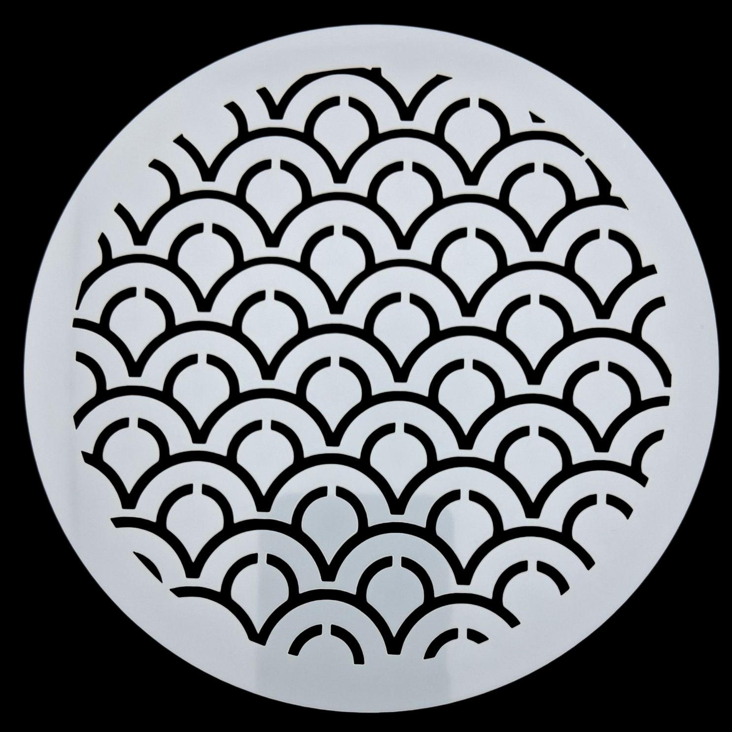 Pochoir rond en plastique pour sashiko round plastic stencil