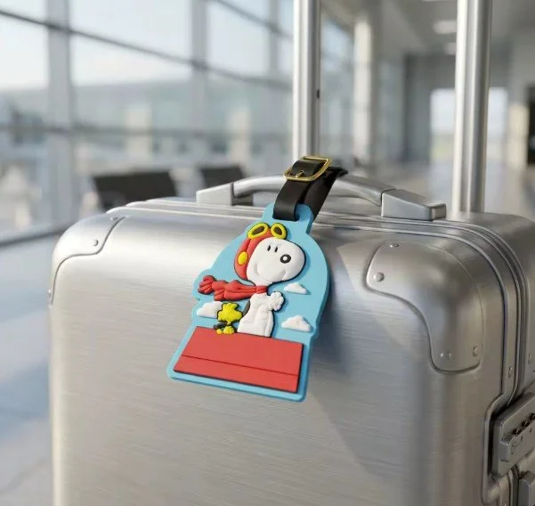 Étiquette à bagage Snoopy en silicone