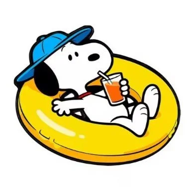 Épinglette émaillée Snoopy relaxe dans la piscine