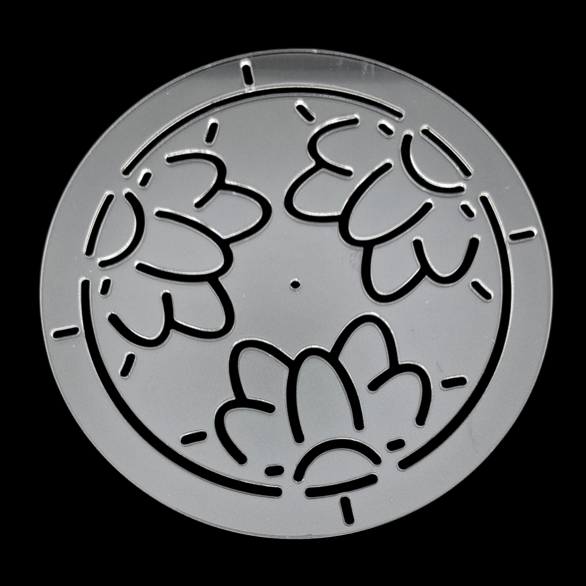 Pochoir rond à sashiko round stencil
