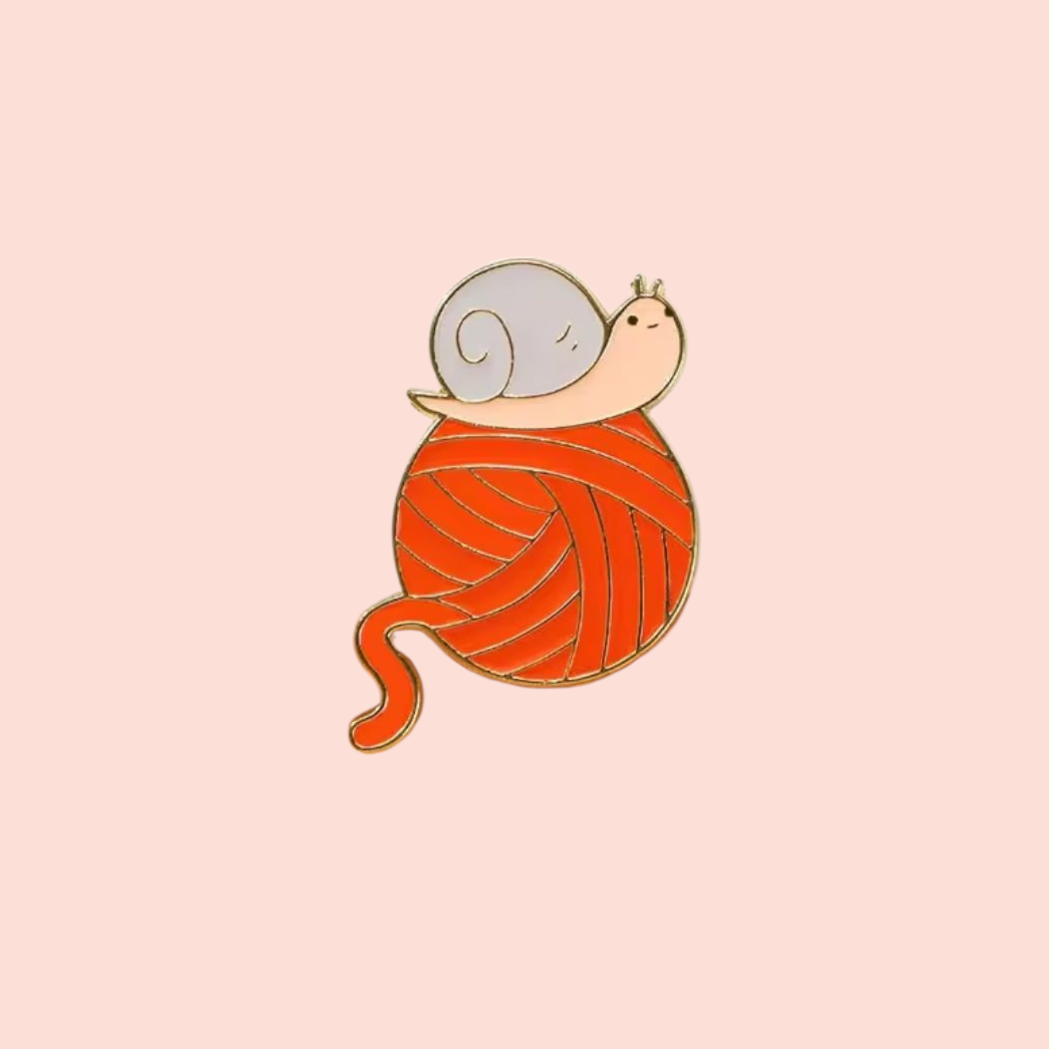 Épinglette émaillée tricot crochet escargot balle de laine
