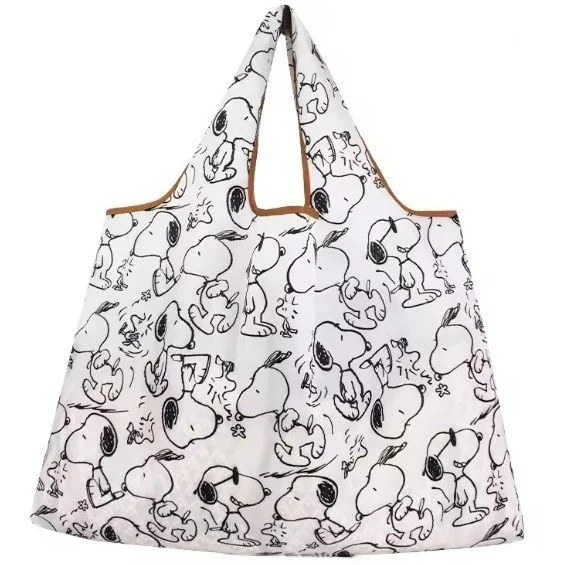 Grand sac réutilisable blanc Snoopy Peanuts white large reusable bag