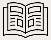 Outline drawing of an open book