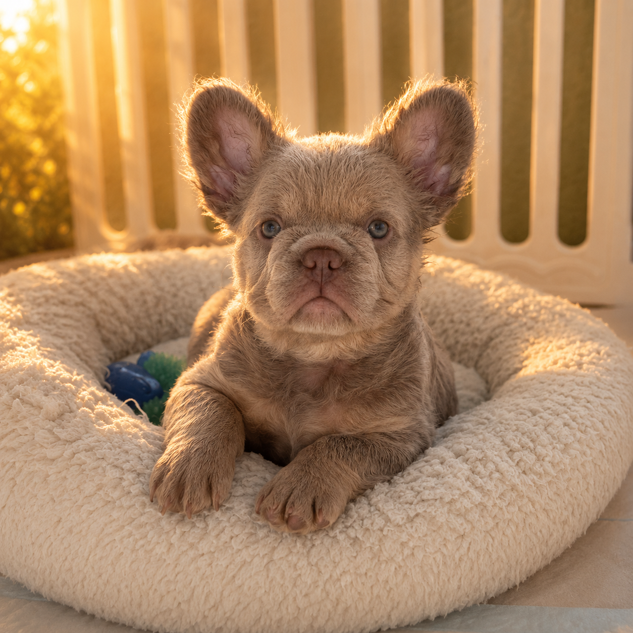 Enzo in puppy bed frenchie puppy.png