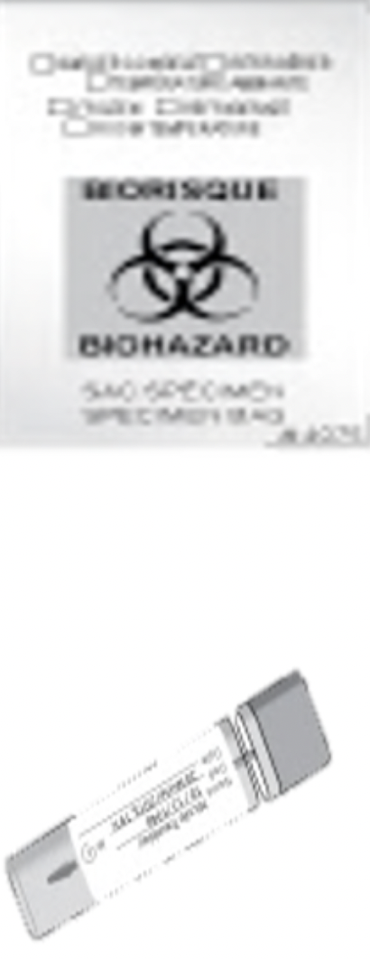Une affiche de sensibilisation aux risques biologiques avec un symbole de biohazard et le texte en français, accompagnée d'une seringue.