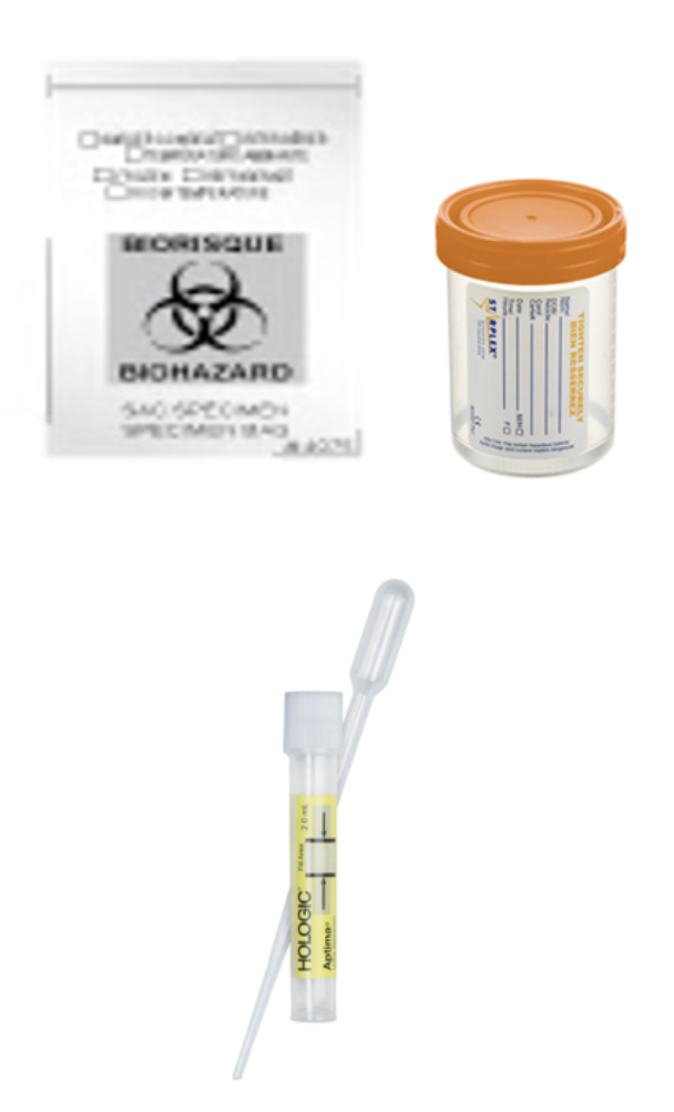 Contenant de prélèvement pour prélèvements biologiques, flacon de collecte d'échantillons, et matériel de laboratoire pour tests biologiques.