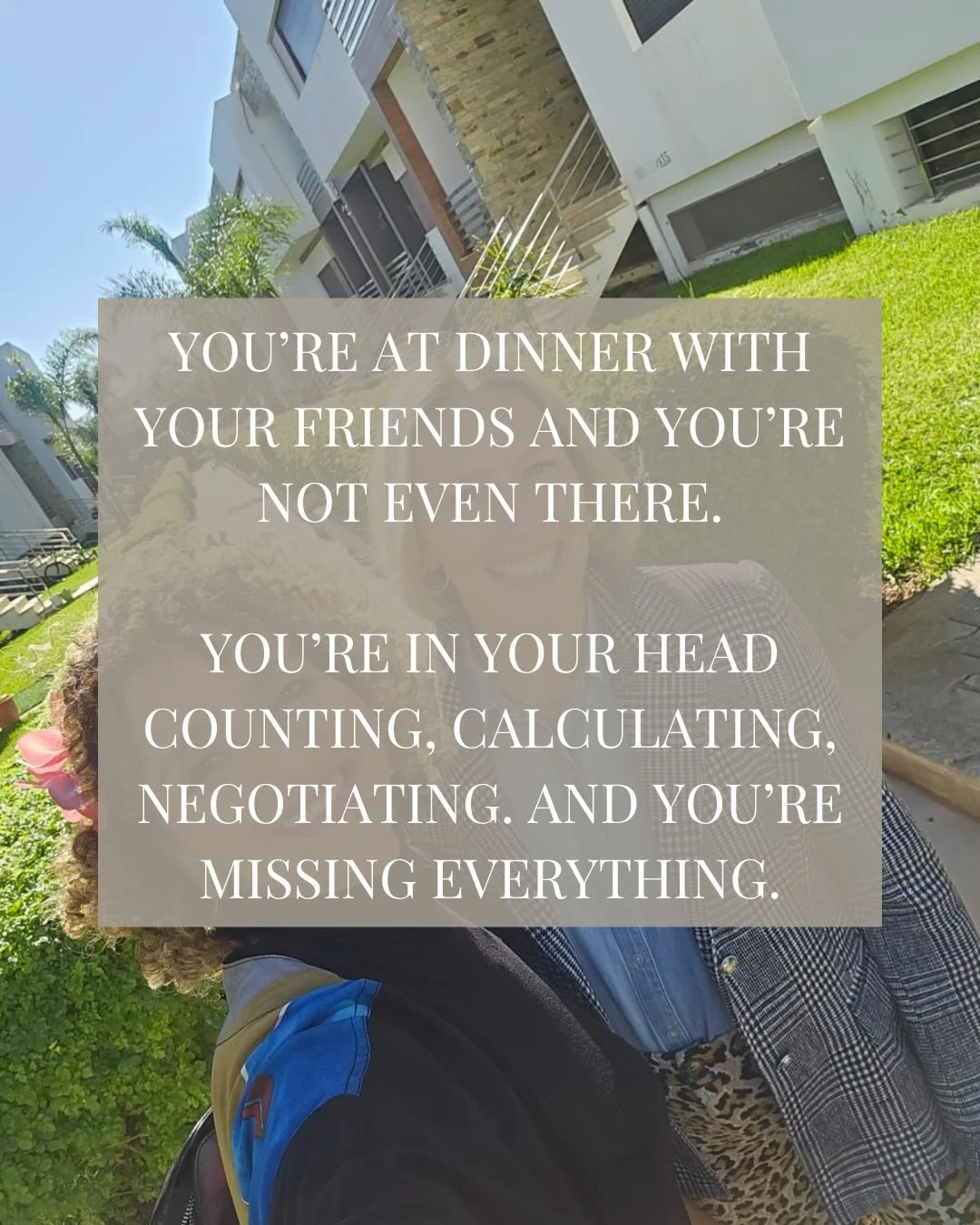 Bachelorette party. Chino Latino. Uptown Minneapolis. One of the coolest restaurants in the city, amazing food, amazing vibe, my favorite people.

And I was miserable.

Not because anything was wrong. Because I was too busy managing my plate to actua