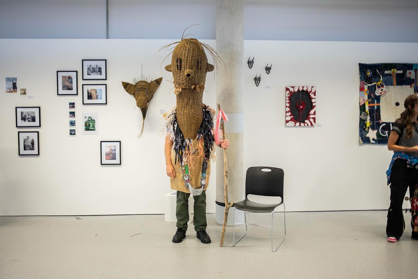 Nadrog &amp; Noor, wicker masks by Danny Manning, at &lsquo;Folklore&rsquo;, April 2025

Second photo has to be one of my favs, all taken by @phoebewingrove 
- - -
@wood_in_the_willows is a basket maker and textile artist based in Eastbourne, East Su