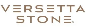Versetta Stone logo in brown font on a white background.