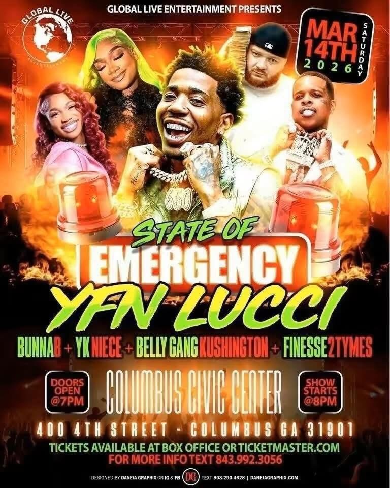 YFN Lucci Headlines “State of Emergency” Concert at Columbus Civic Center