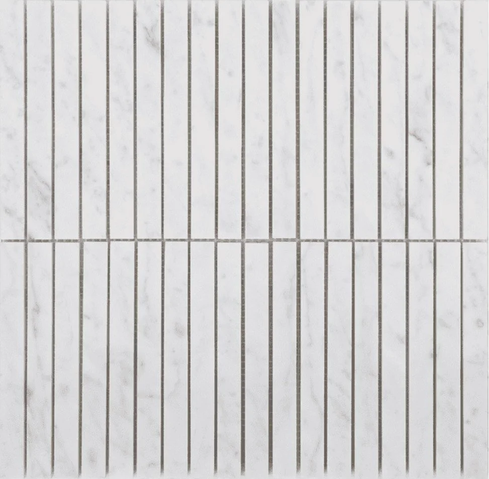 Carrara Stack Bond Mosaic