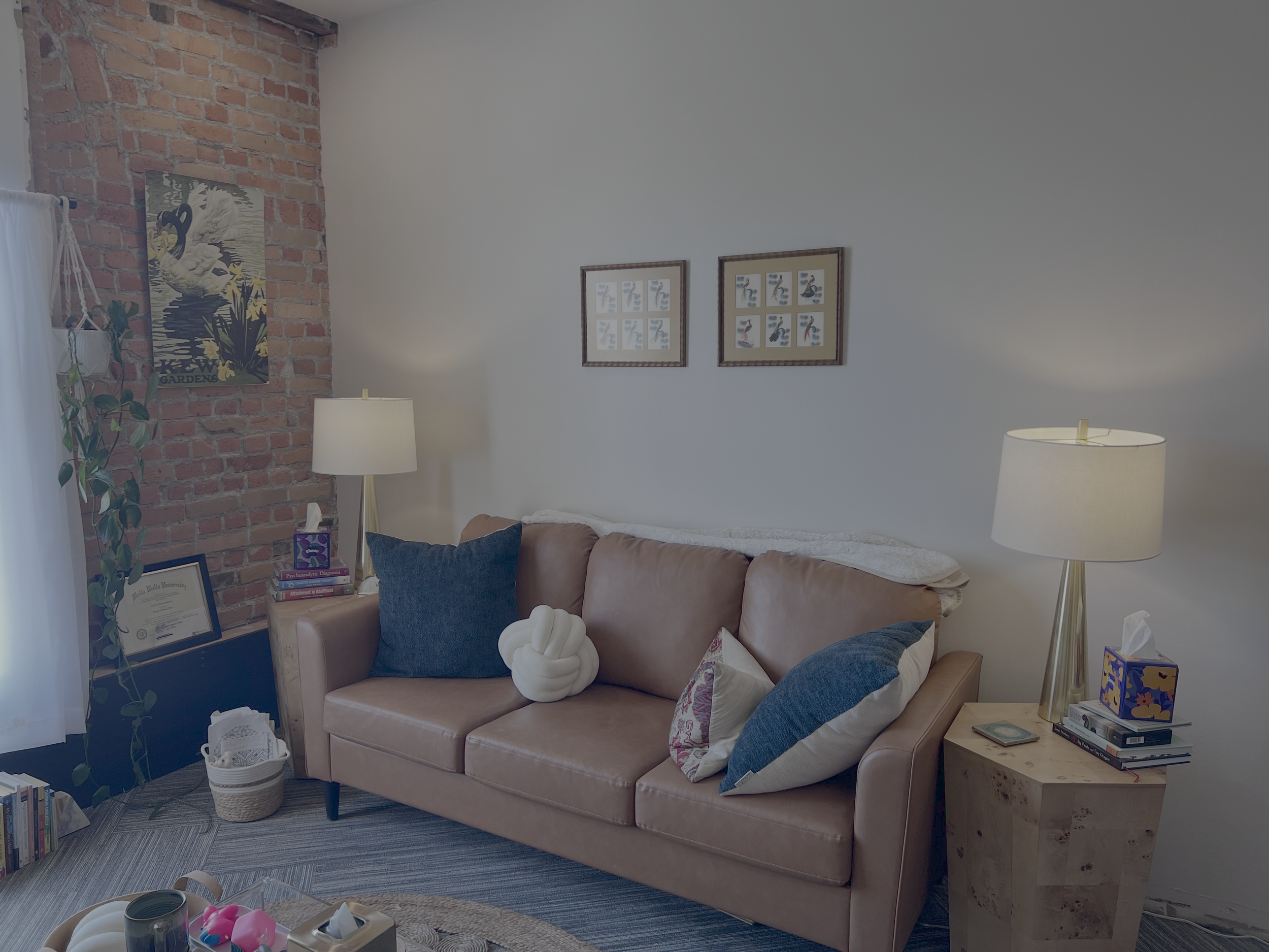 Cozy neurodivergent therapy office Bozeman, MT