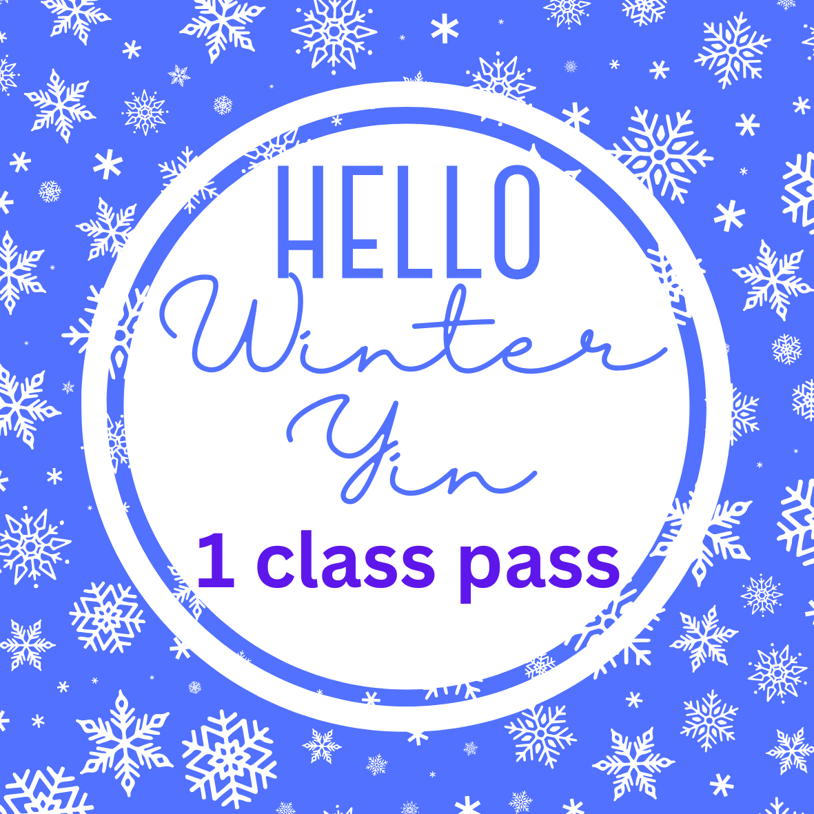 Monday Afternoon - Winter Workshop - 1 Class Pass