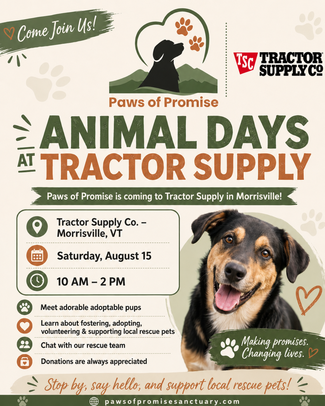 Animals Days at Tractor Supply! 