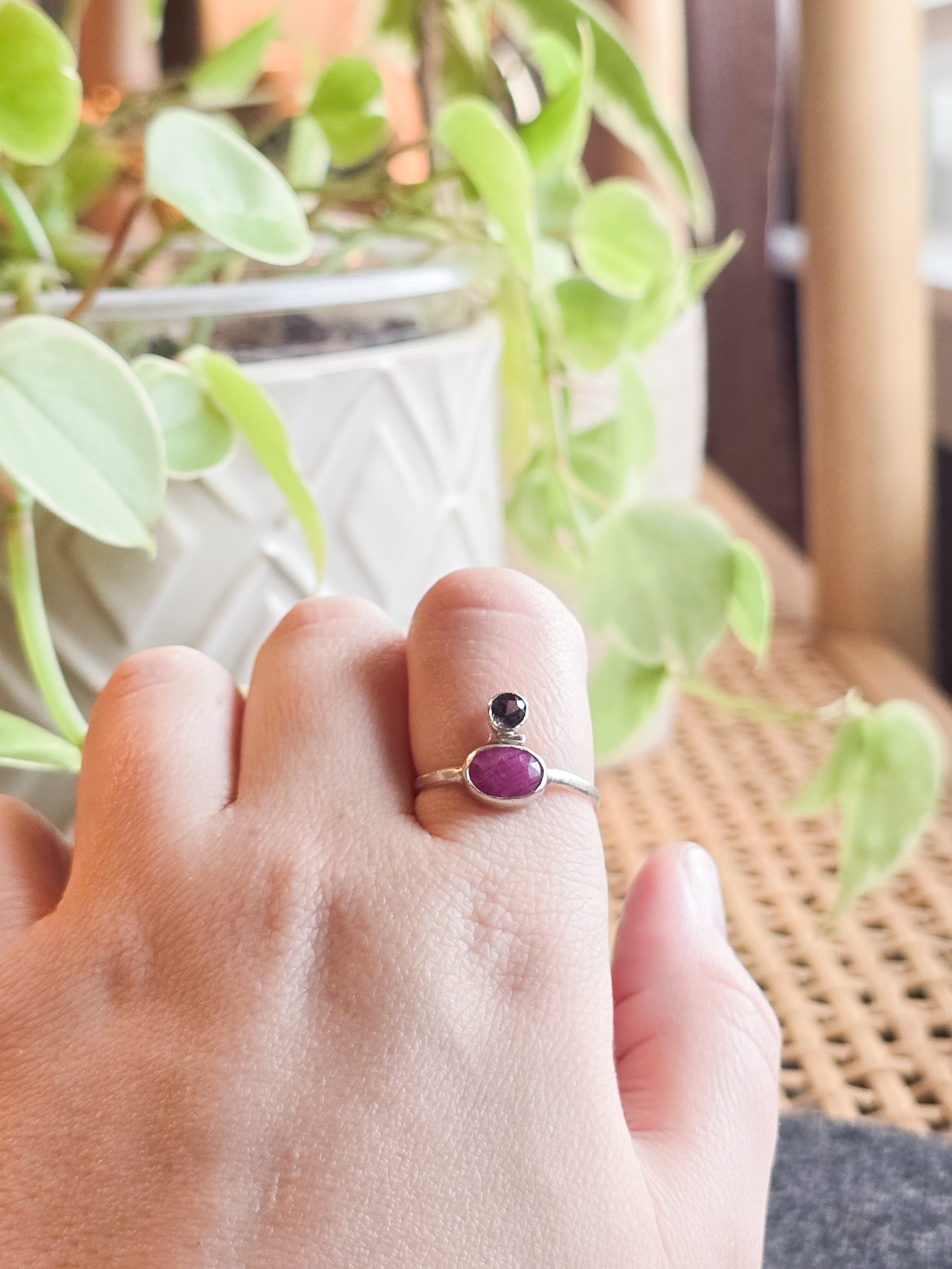 Stacked Stone Ring