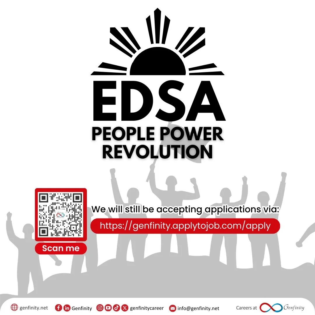 𝗖𝗲𝗹𝗲𝗯𝗿𝗮𝘁𝗶𝗻𝗴 𝗨𝗻𝗶𝘁𝘆, 𝗙𝗿𝗲𝗲𝗱𝗼𝗺, 𝗮𝗻𝗱 𝗣𝗿𝗼𝗴𝗿𝗲𝘀𝘀
 
As we commemorate the 𝟰𝟬𝘁𝗵 𝗔𝗻𝗻𝗶𝘃𝗲𝗿𝘀𝗮𝗿𝘆 𝗼𝗳 𝘁𝗵𝗲 𝗘𝗗𝗦𝗔 𝗣𝗲𝗼𝗽𝗹𝗲 𝗣𝗼𝘄𝗲𝗿 𝗥𝗲𝘃𝗼𝗹𝘂𝘁𝗶𝗼𝗻, we honor the courage, unity, and resilience that sha