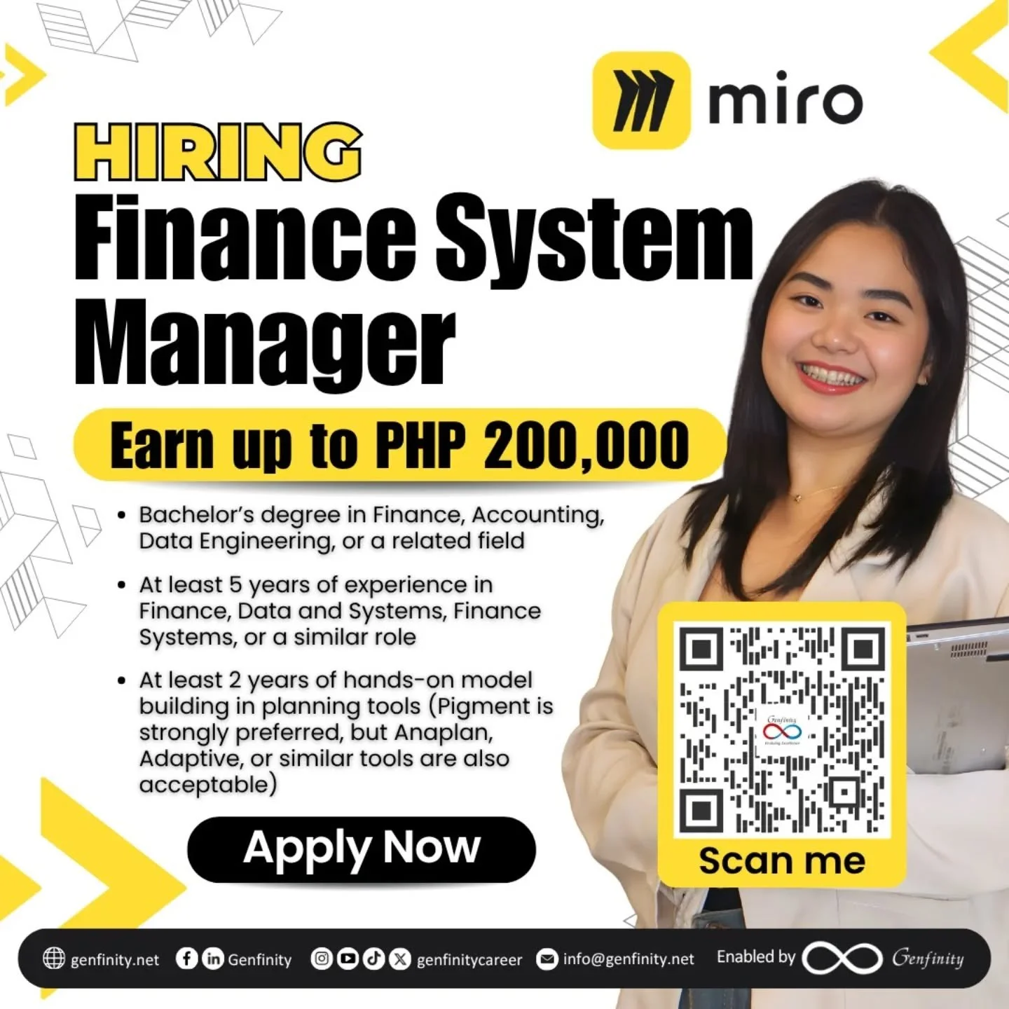 𝗢𝗻𝗲 𝗼𝗳 𝗼𝘂𝗿 𝗖𝗹𝗶𝗲𝗻𝘁𝘀 𝗶𝘀 𝗛𝗶𝗿𝗶𝗻𝗴:

Ready to take the next step in your career? 

💼𝗙𝗶𝗻𝗮𝗻𝗰𝗲 𝗦𝘆𝘀𝘁𝗲𝗺 𝗠𝗮𝗻𝗮𝗴𝗲𝗿
💰𝗘𝗮𝗿𝗻 𝘂𝗽 𝘁𝗼 𝗣𝗛𝗣 𝟮𝟬𝟬,𝟬𝟬𝟬 (𝙙𝙚𝙥𝙚𝙣𝙙𝙞𝙣𝙜 𝙤𝙣 𝙚𝙭𝙥𝙚𝙧𝙞𝙚𝙣𝙘𝙚)

✅ Bachelor&rsqu