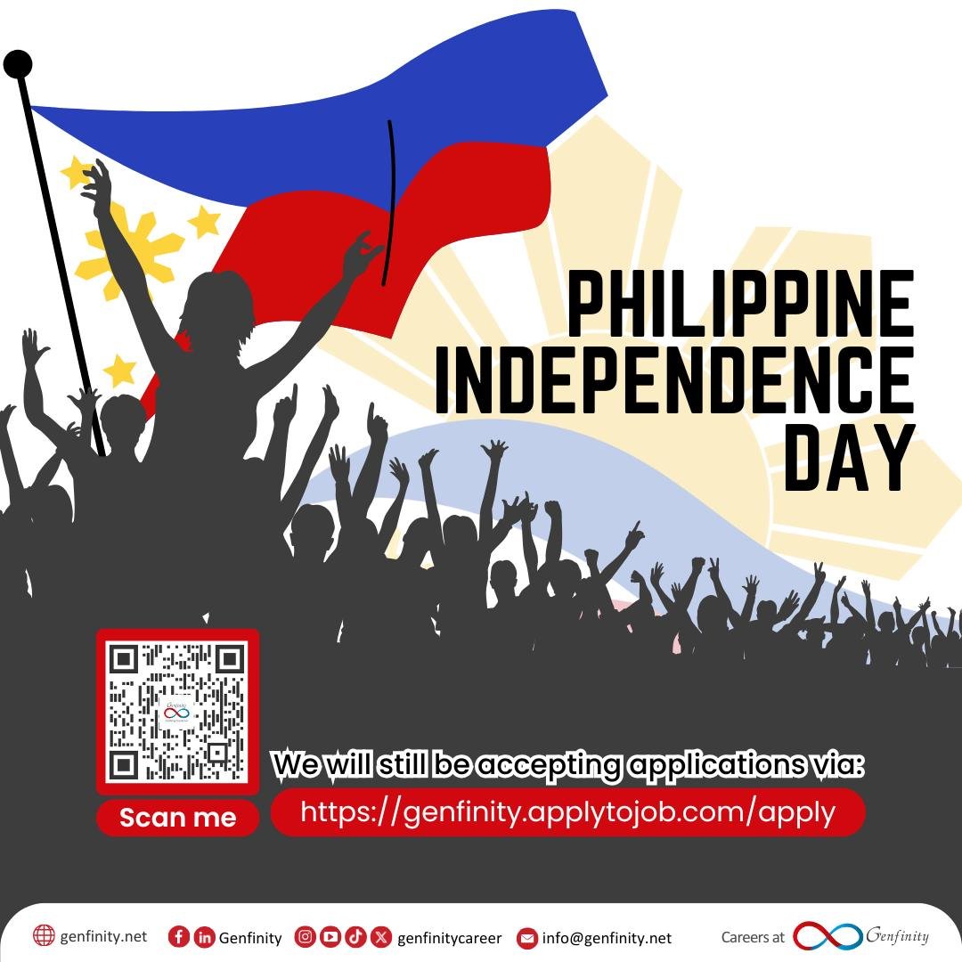 𝗙𝗿𝗲𝗲𝗱𝗼𝗺 𝘁𝗼 𝗚𝗿𝗼𝘄. 𝗢𝗽𝗽𝗼𝗿𝘁𝘂𝗻𝗶𝘁𝘆 𝘁𝗼 𝗧𝗵𝗿𝗶𝘃𝗲. 🇵🇭 

This 𝗣𝗵𝗶𝗹𝗶𝗽𝗽𝗶𝗻𝗲 𝗜𝗻𝗱𝗲𝗽𝗲𝗻𝗱𝗲𝗻𝗰𝗲 𝗗𝗮𝘆, we celebrate the resilience and determination of Filipinos who continue to shape the nation&rsquo;s future. ✨ 

