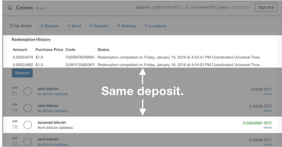 Deposit redundancies - desktop
