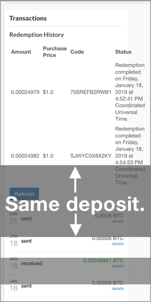 Deposit redundancies - mobile