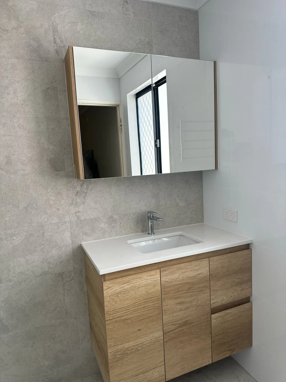 Bathroom renovation with double vanity, Perth