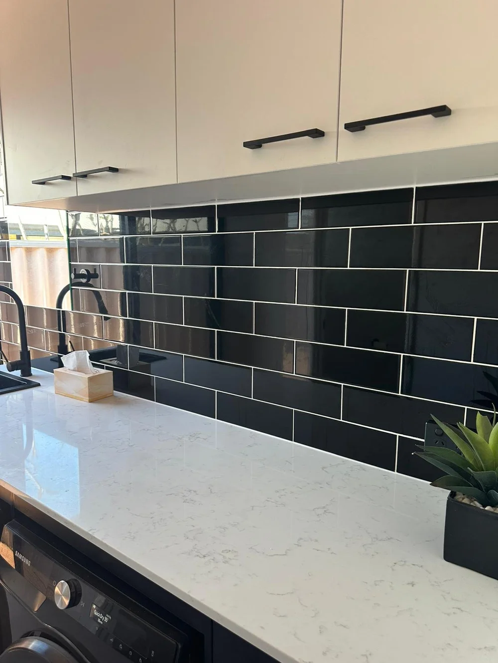 Modern kitchen renovation with stone benchtops, Perth