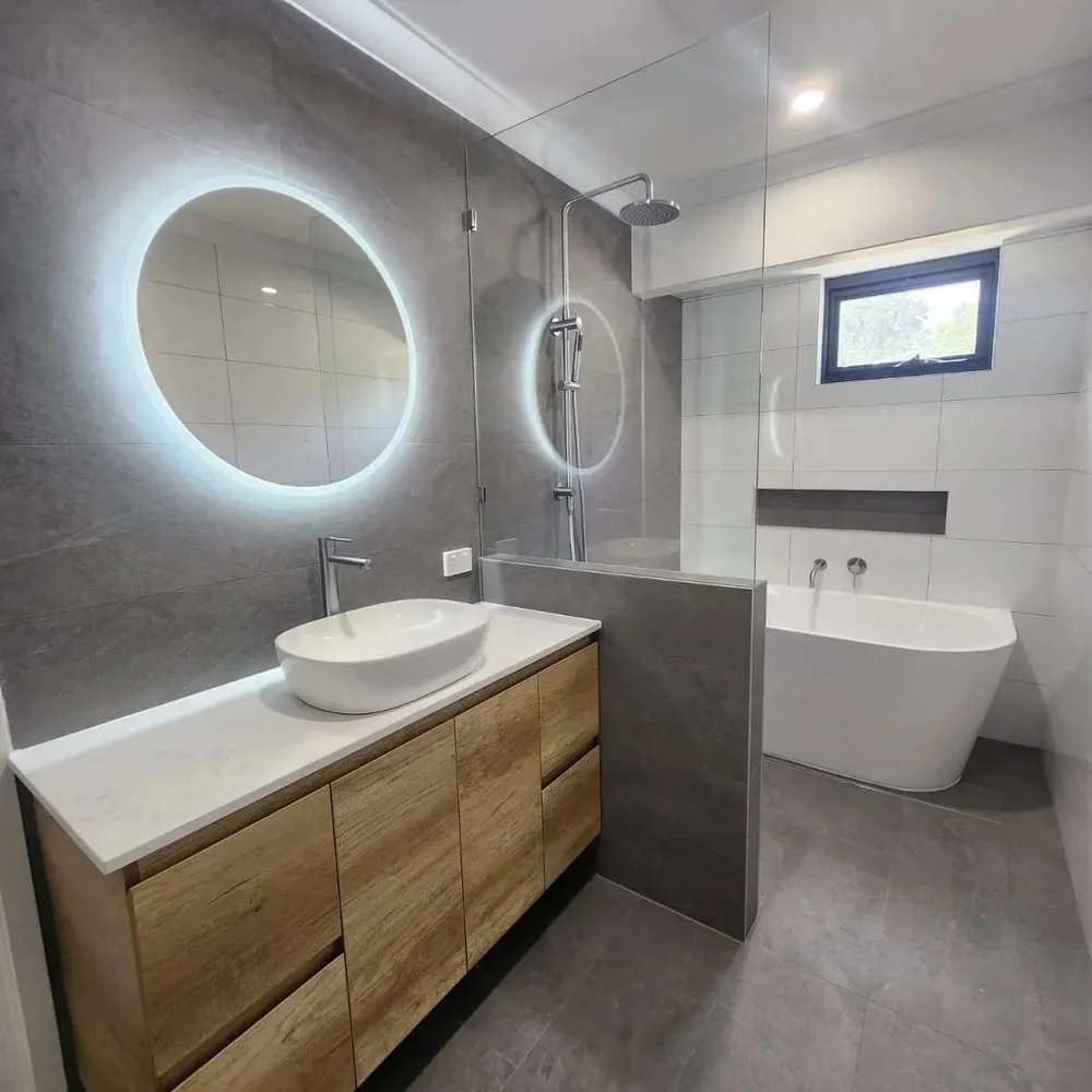Perth bathroom renovation with freestanding bath