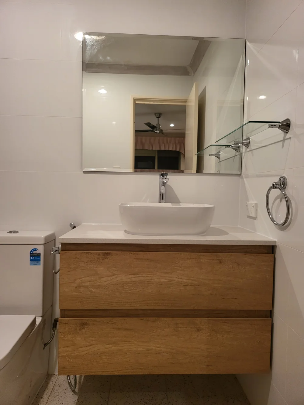 Bathroom renovation with freestanding bath, Perth
