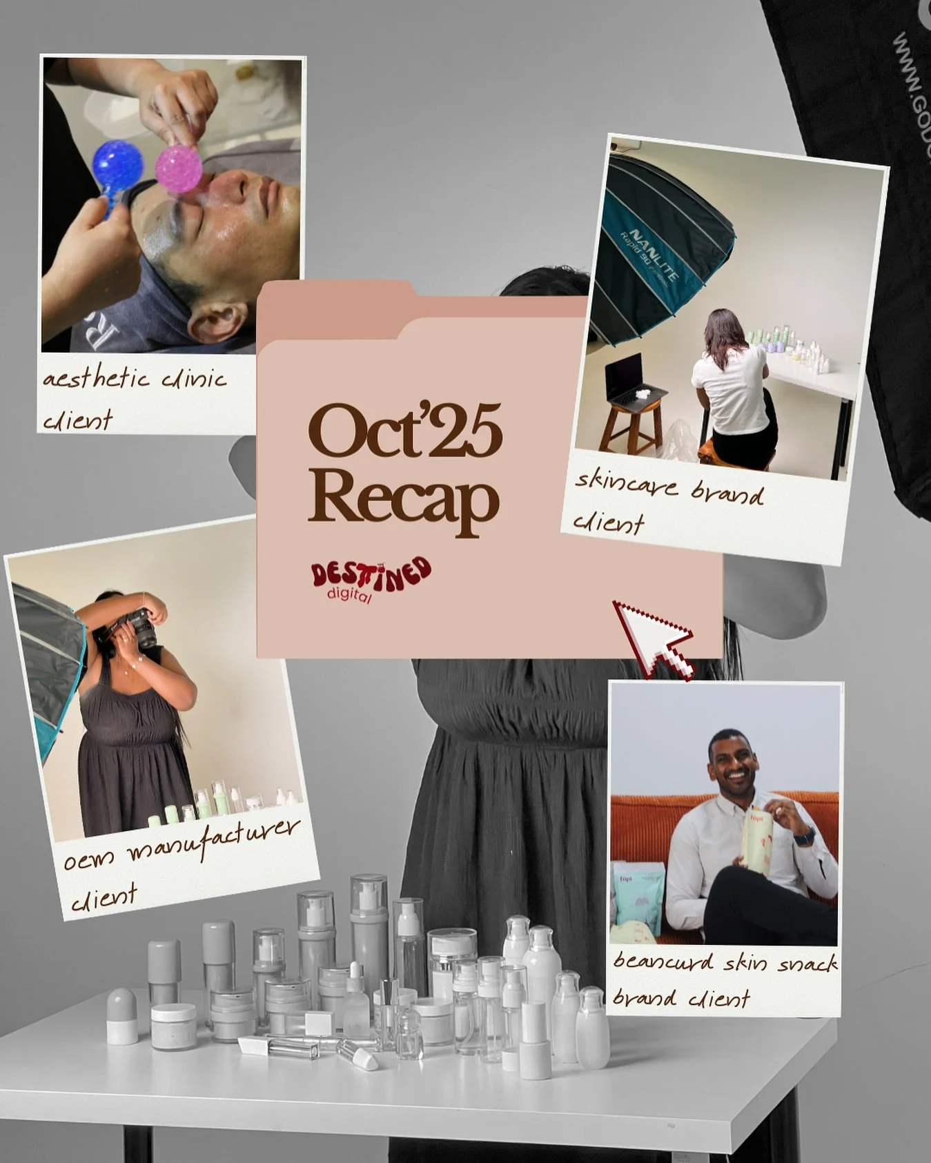 October was filled with such fun shoots and client moments! we&rsquo;re welcoming November with excited, open arms 🫶🏼

#octoberdump #agency #marketingagency #socialagency #agencykl #marketingagencykl #destineddigital #contentcreation