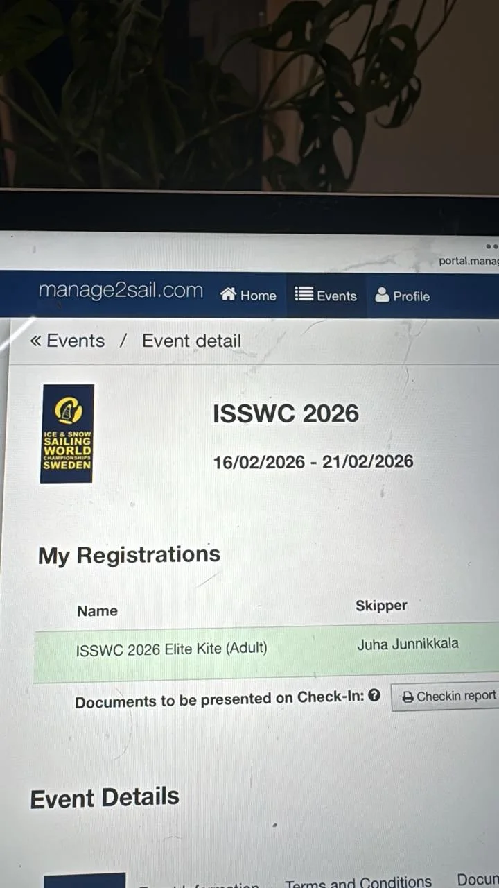 Ilmottaudutta Wissa 2026 ja kite luokkaan. T&auml;ysill&auml;