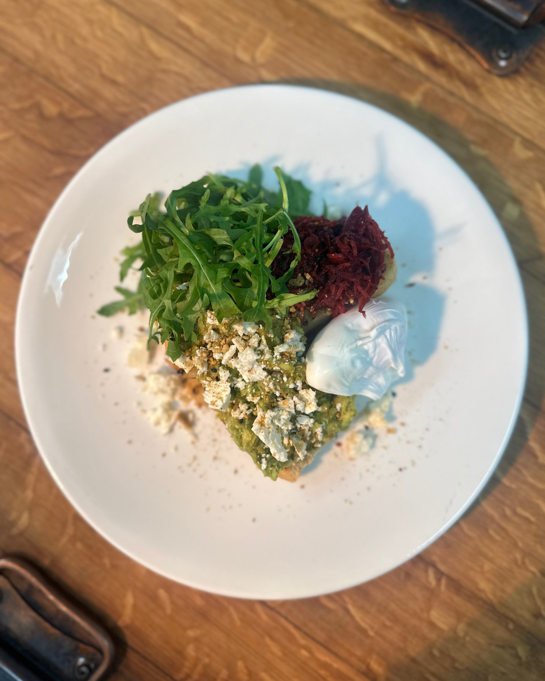 Smashed Avocado with Beetroot Atchara...