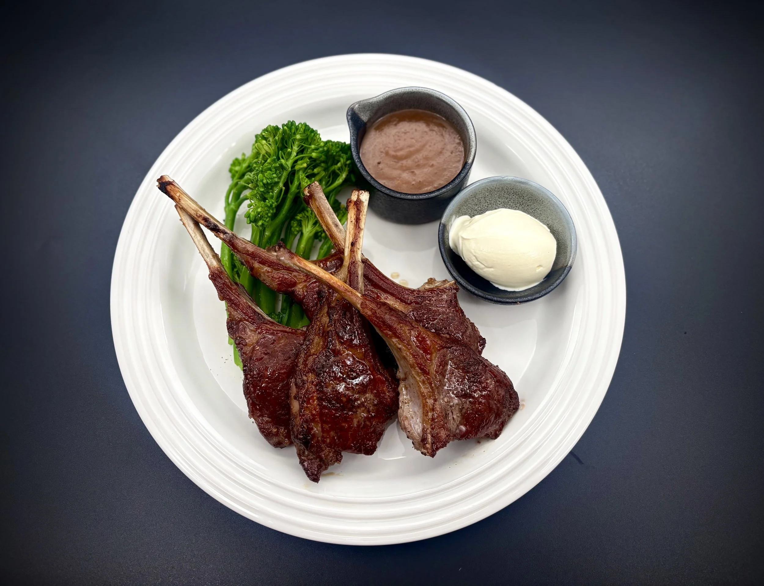 (No.1) Lamb Cutlets with Cream Fraiche & Tamarind Sauce