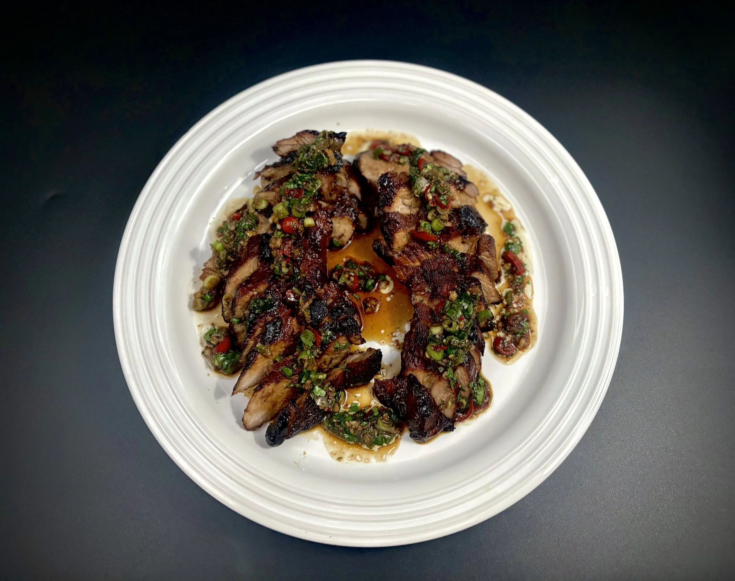 (Expert) Hickory Smoked Pork with Shallot Garlic Sauce