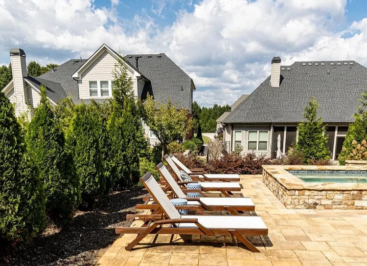 Evergreen Privacy Hedge Installation in Woodstock GA