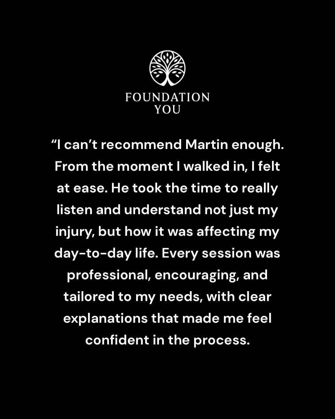 Joel didn&rsquo;t get results by following a generic plan. He got there by figuring out what his body actually needed.

That&rsquo;s what we focus on at Foundation You &mdash; no quick fixes, no cookie-cutter programmes. Just a clear, step-by-step ap