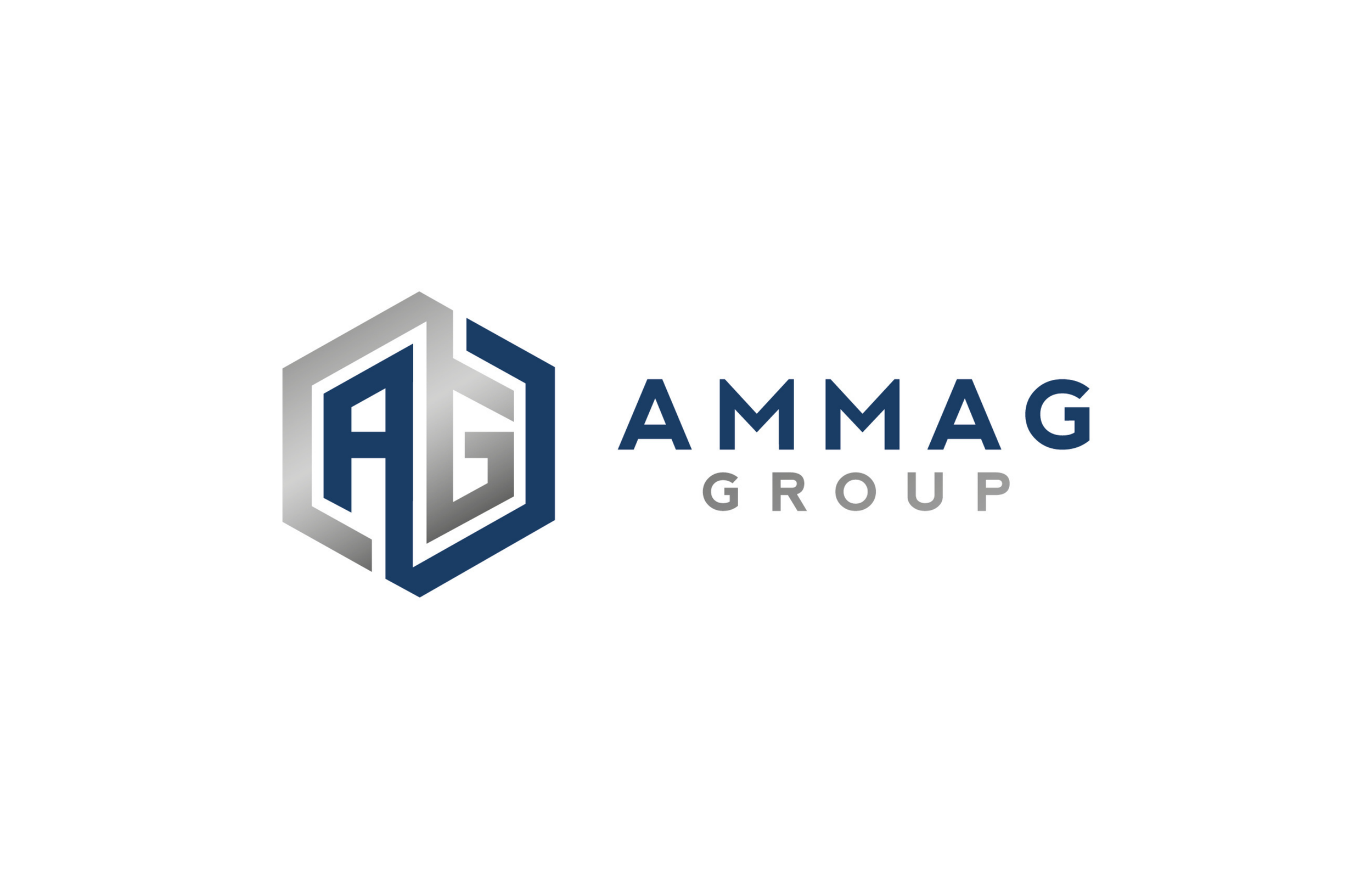 Ammag Group logo featuring stylized "AG" in a hexagon