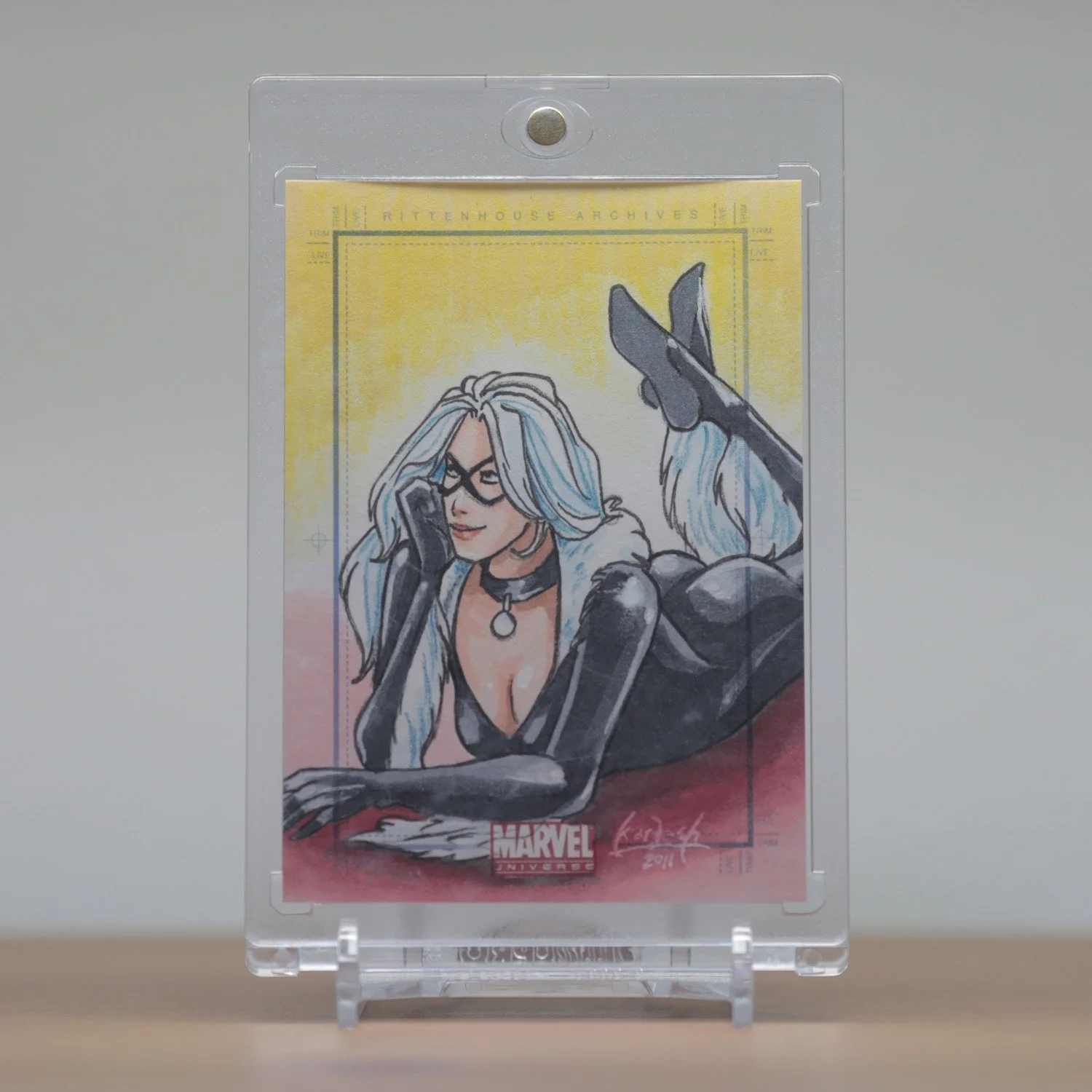 2011 Marvel Universe SKETCHFEX-Stacey Kardash-Black Cat(Front).jpg