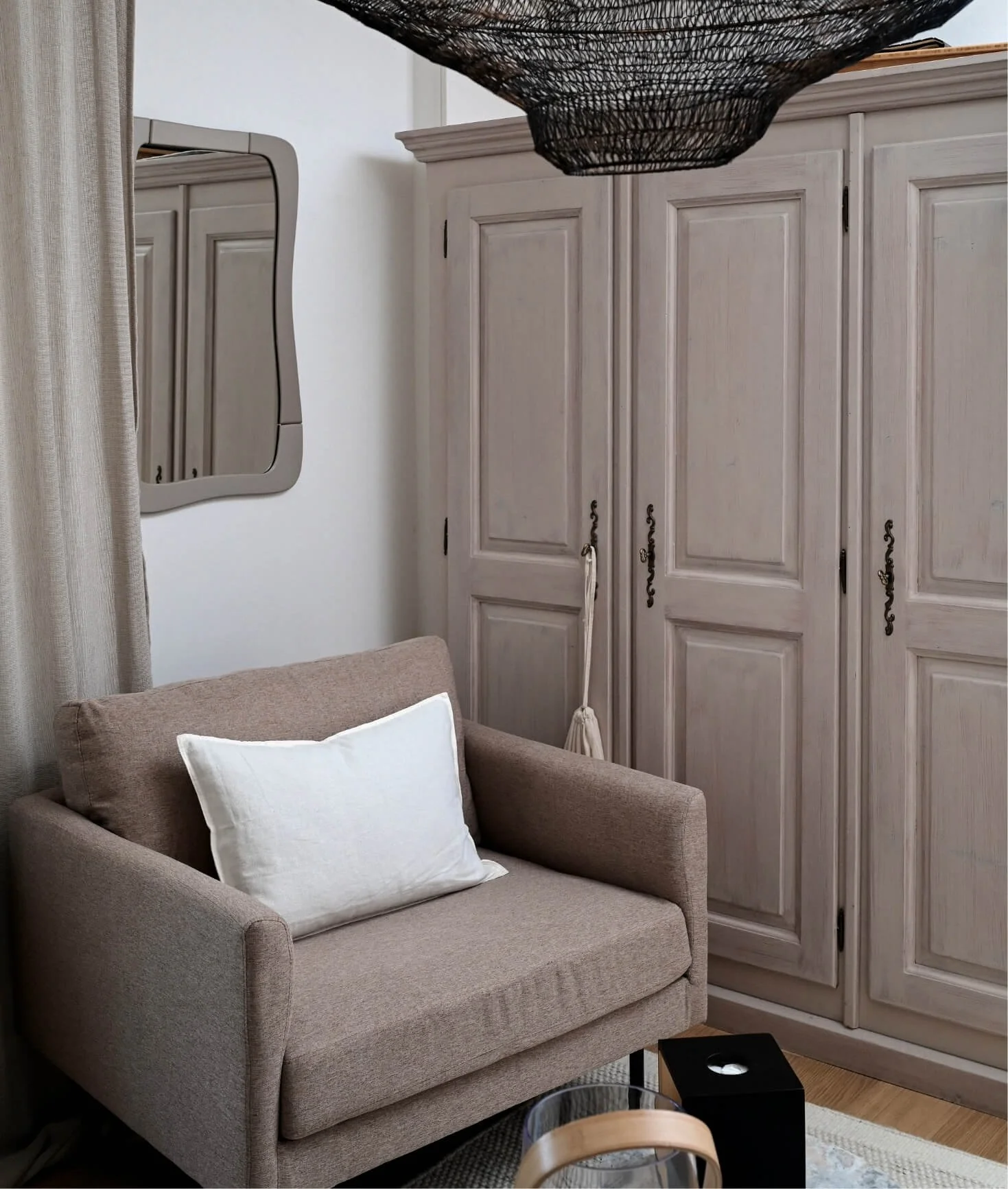 Comfortable therapy chair in a calm counseling space for depression therapy.