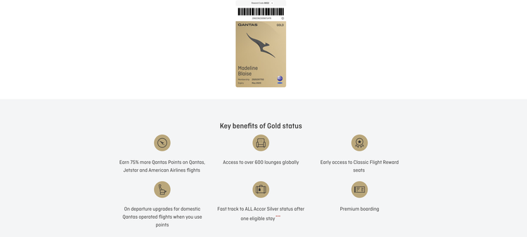 Qantas Gold Benefits