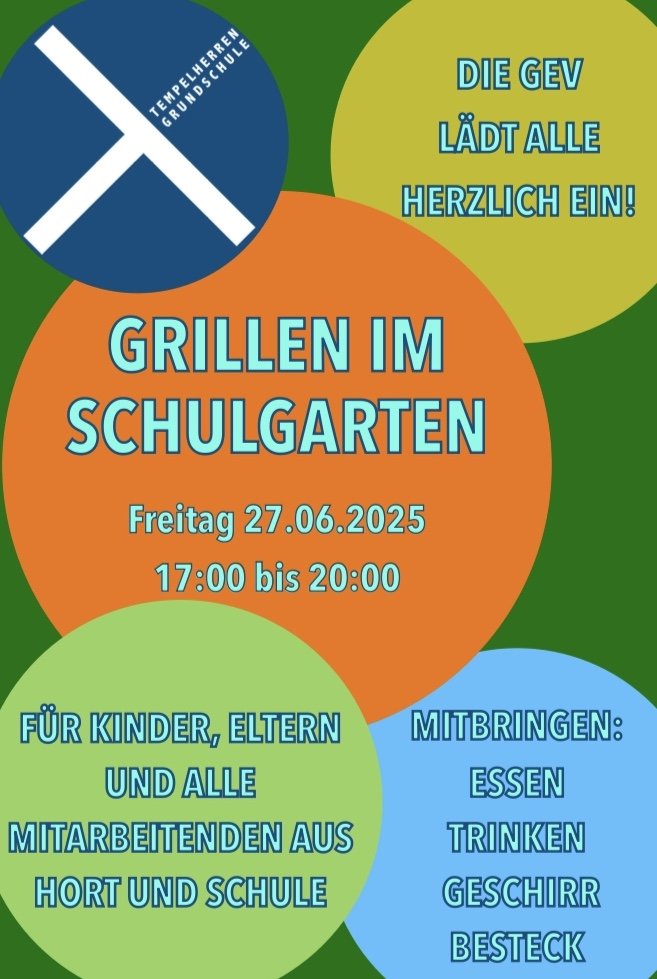 Grillen im Schulgarten