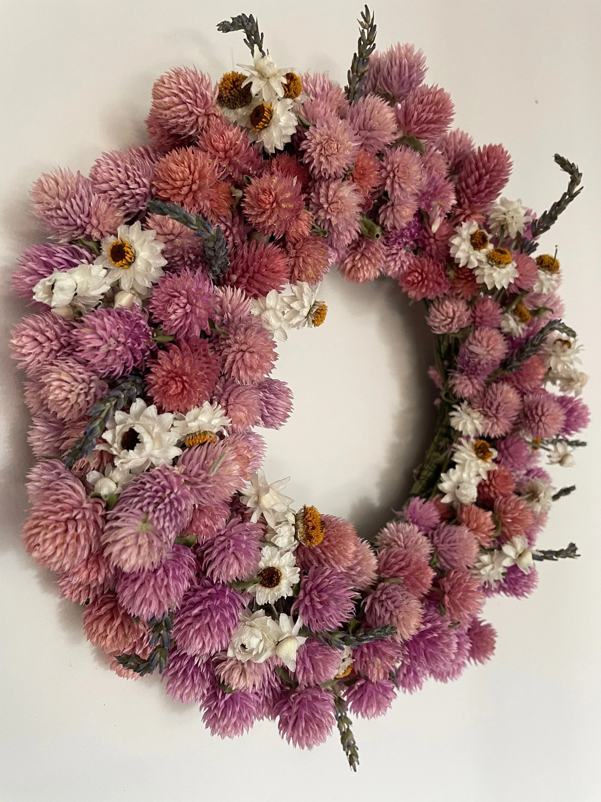 Couronne de fleurs séchées "Provence"