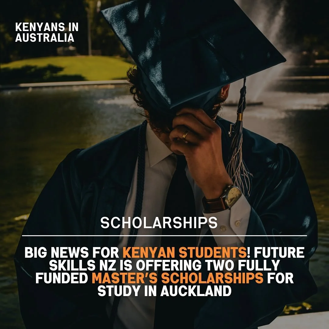 Big news for Kenyan students! Future Skills NZ is offering two fully funded Master’s scholarships for study in Auckland. Applications open 30 Oct – 1 Dec 2025. Take your dreams global and study in one of the world’s most innovative