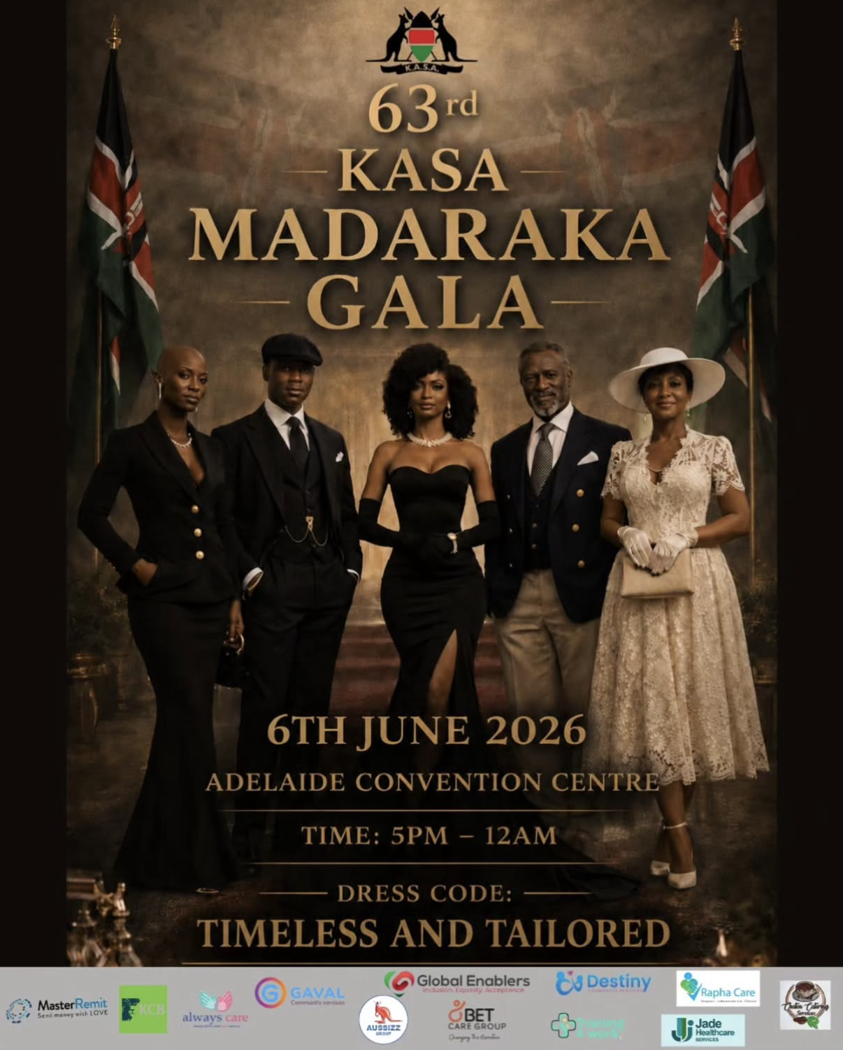 KASA Madaraka Gala 2026 Officially Sold Out as Adelaide Prepares for a Night of Kenyan Pride and Celebration