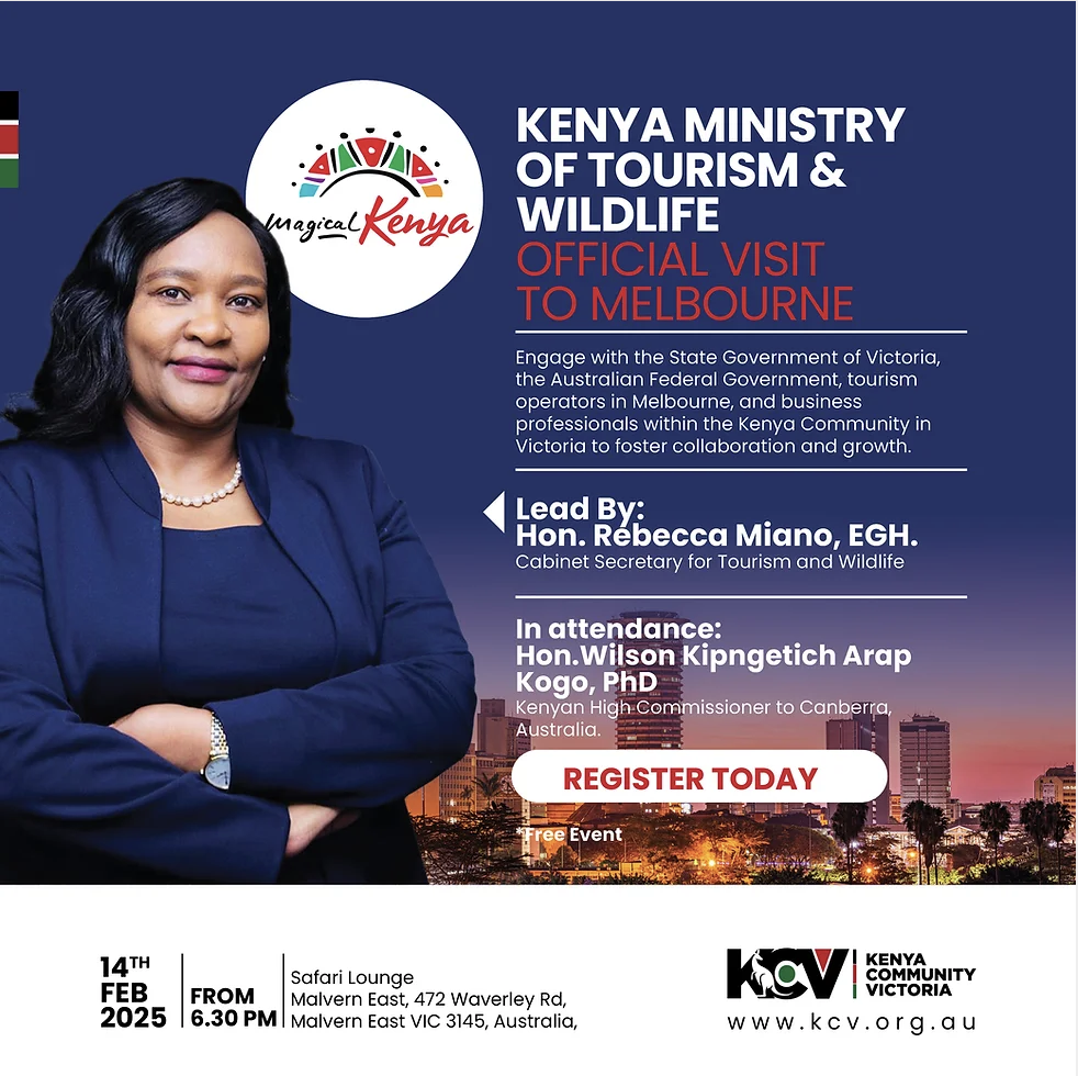 Kenya Ministry of Tourism and Wildlife official visit to Melbourne