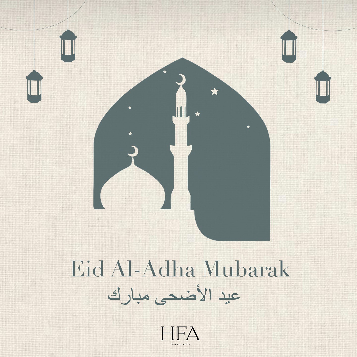 HFA Consultancy wishes you a Eid Al-Adha Mubarak🤍🌟⁠
#hfaconsultancy #eidmubarak⁠