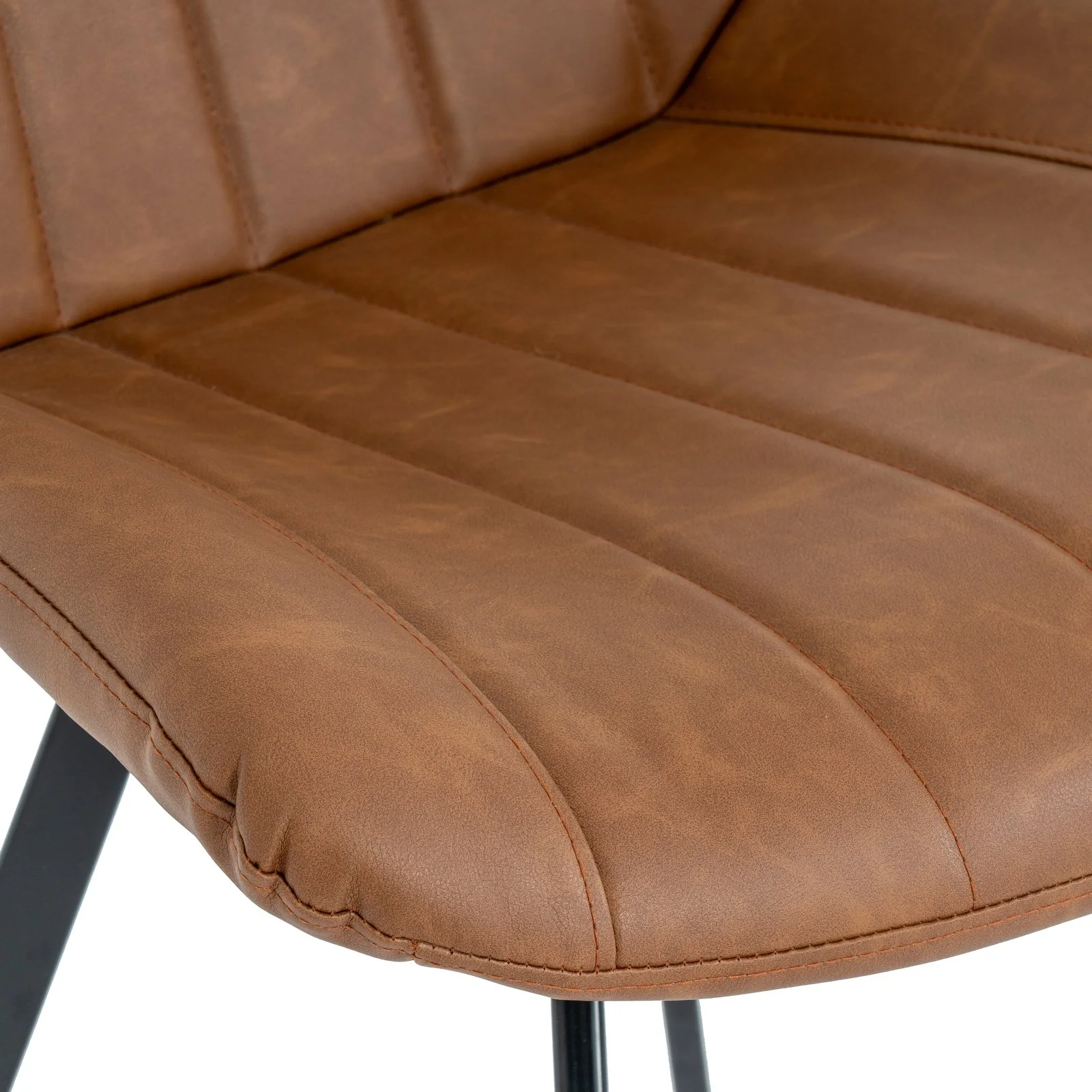 leather brown tan swivel dining chair