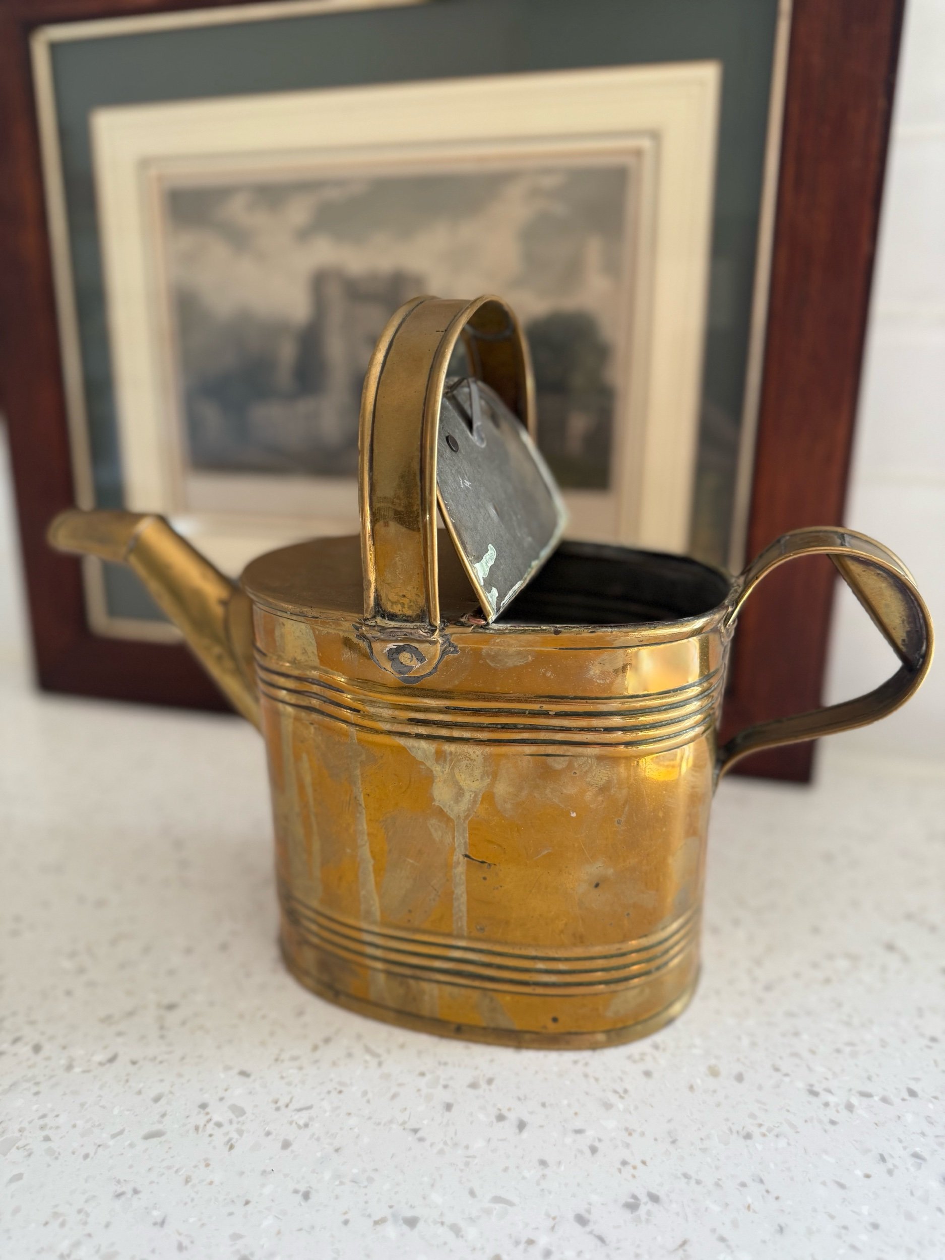 Victorian Brass Watering Can Decor