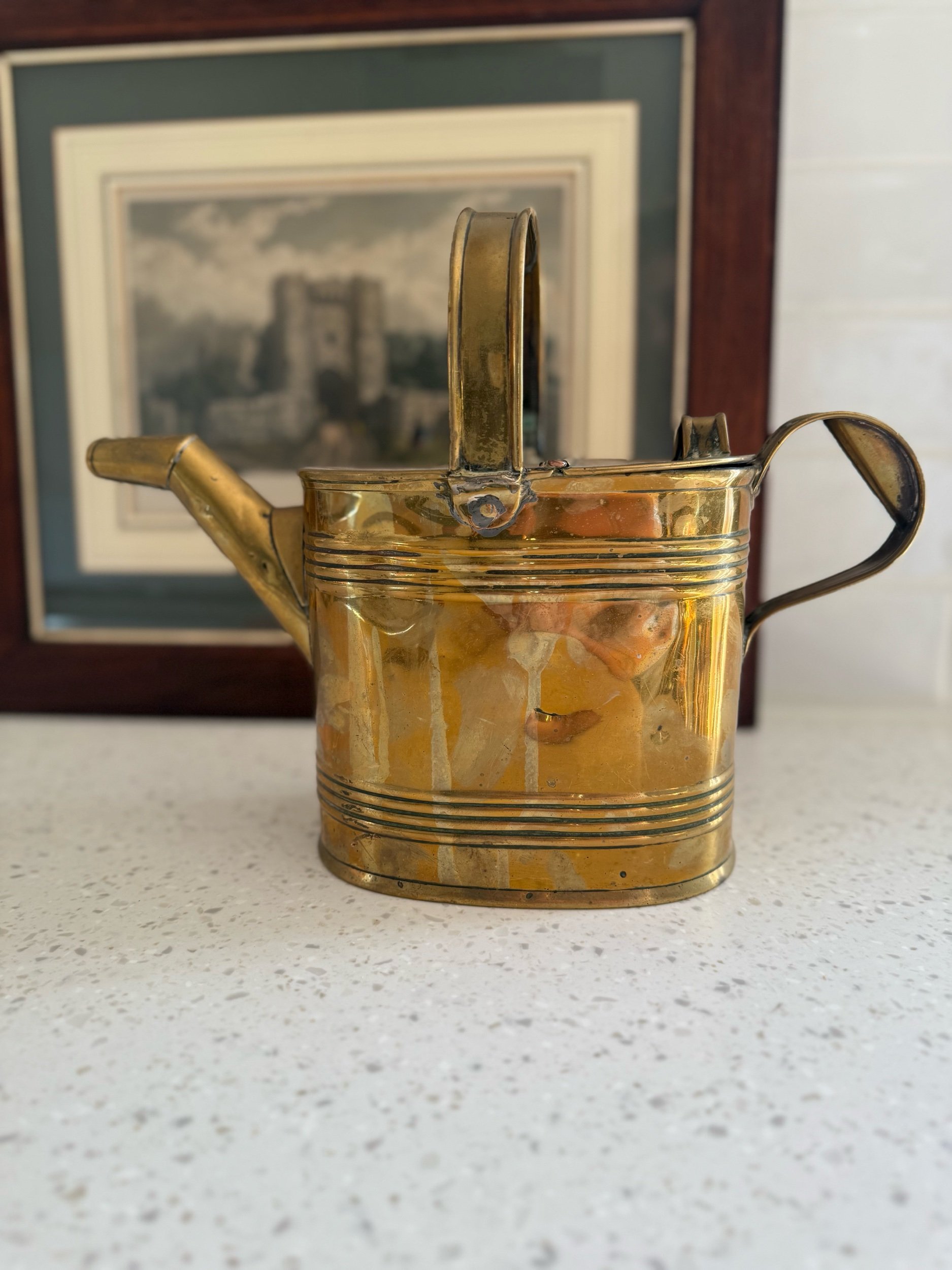 Victorian Brass Watering Can Decor