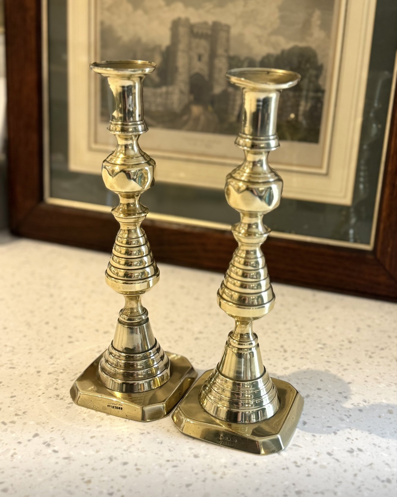 Victorian Brass Candlesticks Holder